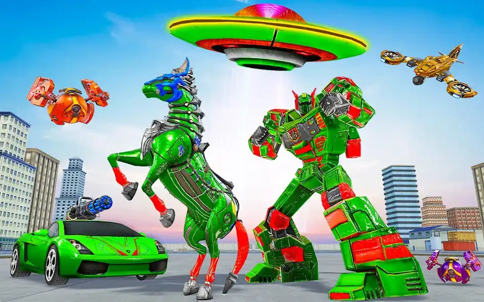 Play Horse Robot Car Game Robot War as an online game Horse Robot Car Game Robot War with UptoPlay