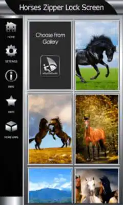 Play Horses Zipper Lock Screen