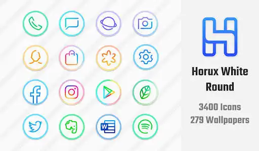 Play Horux White - Round Icon Pack  and enjoy Horux White - Round Icon Pack with UptoPlay