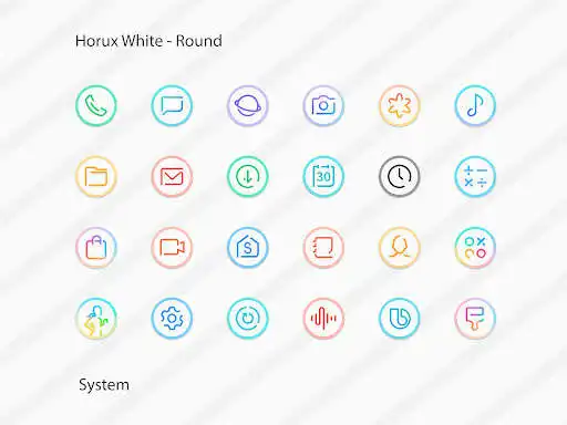 Play Horux White - Round Icon Pack as an online game Horux White - Round Icon Pack with UptoPlay