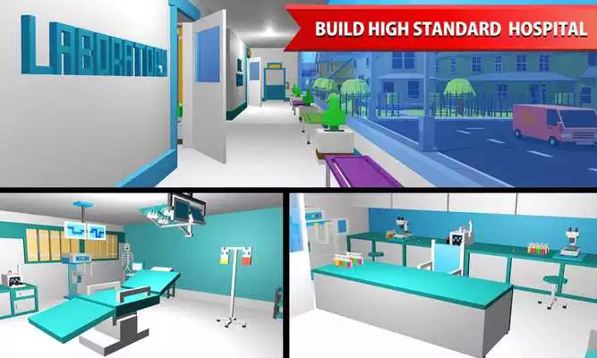 Play Hospital Craft: Building Doctor Simulator Games 3D