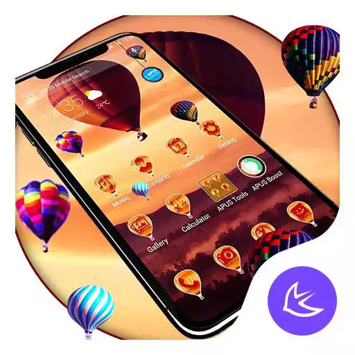 Free play online Hot Air Balloon APUS Launcher theme APK