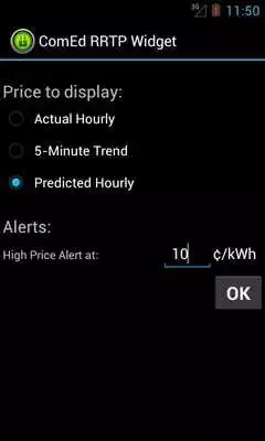 Play Hourly Pricing Widget (ComEd)