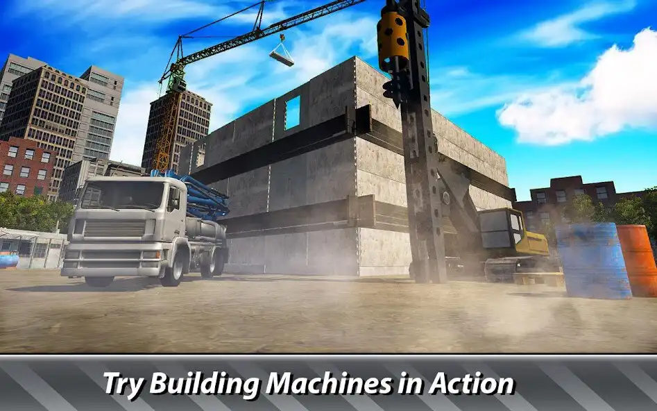 Play House Building Simulator: try construction trucks!  and enjoy House Building Simulator: try construction trucks! with UptoPlay