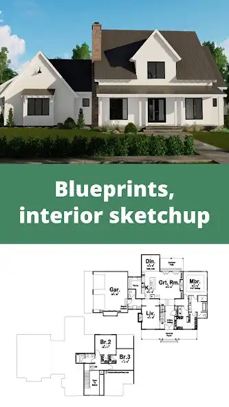 Play House Plan Drawing: Blueprints as an online game House Plan Drawing: Blueprints with UptoPlay