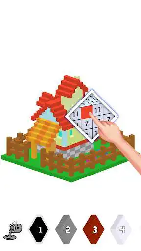 Play House Voxel Paint by Number as an online game House Voxel Paint by Number with UptoPlay