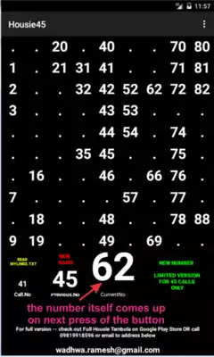 Play Housie Bingo Tambola 45