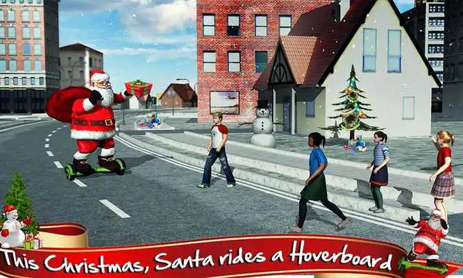 Play Hoverboard Rider 3D:Santa Xmas