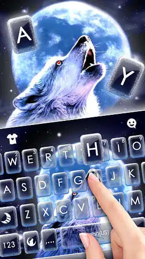 Play Howling Wolf Moon Keyboard Theme as an online game Howling Wolf Moon Keyboard Theme with UptoPlay