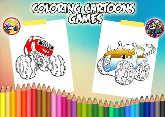 Play How To Color Blaze And Monster Machines