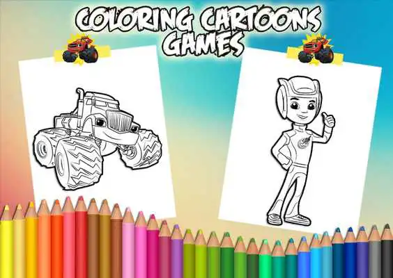 Play How To Color Blaze And Monster Machines