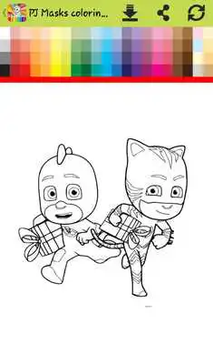 Play How to color Pj with mask ( painting games Pj )