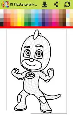 Play How to color Pj with mask ( painting games Pj )