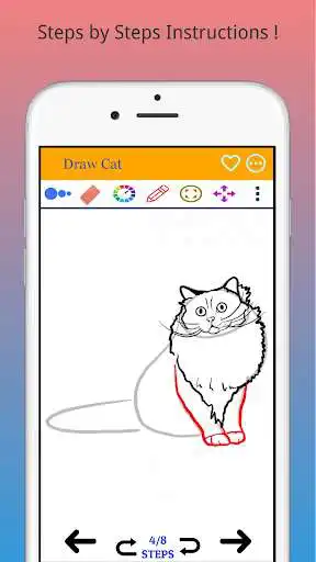 Play How To Draw A Cat Step by Step as an online game How To Draw A Cat Step by Step with UptoPlay