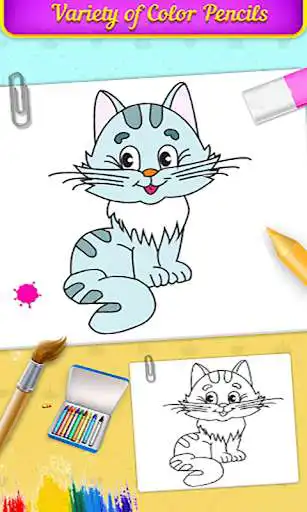 Play How To Draw And Coloring Cute Cats Book as an online game How To Draw And Coloring Cute Cats Book with UptoPlay