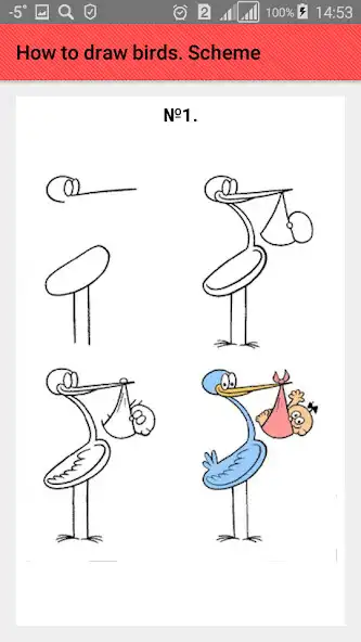 Play How to draw birds. Scheme as an online game How to draw birds. Scheme with UptoPlay