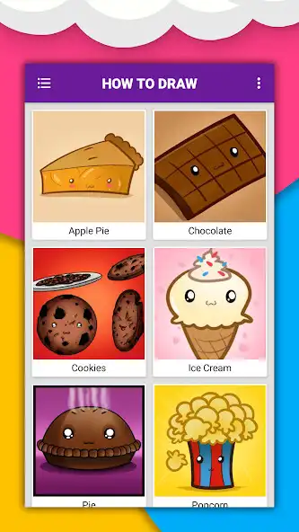Play How to draw cute food by steps as an online game How to draw cute food by steps with UptoPlay