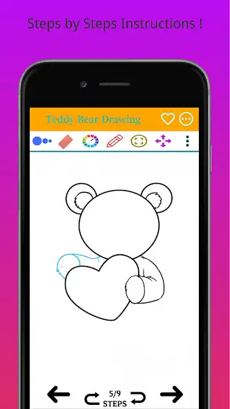 Play How to Draw Cute Teddy Bear as an online game How to Draw Cute Teddy Bear with UptoPlay
