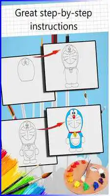 Play How to Draw Doraemon anime Play How to Draw Doraemon anime