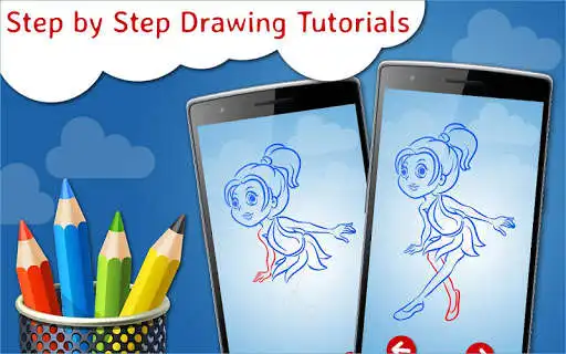 Play How to Draw Fairies step by step Drawing App as an online game How to Draw Fairies step by step Drawing App with UptoPlay