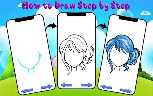 Play How to Draw Hair - Learn Drawing as an online game How to Draw Hair - Learn Drawing with UptoPlay