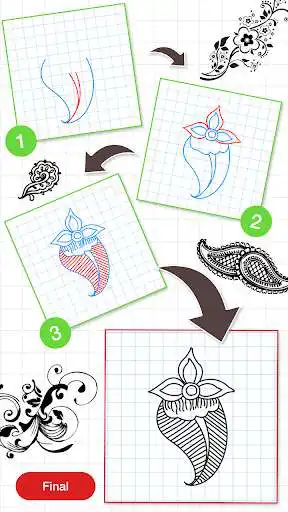 Play How To Draw Mehndi Designs as an online game How To Draw Mehndi Designs with UptoPlay