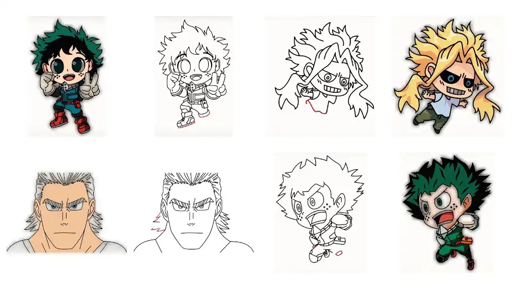 Play How to draw My Academia as an online game How to draw My Academia with UptoPlay