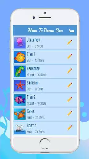 Play APK How to draw Sea  and enjoy How to draw Sea with UptoPlay com.workstation.sawa.howtodrawsea