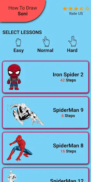 Play How to draw spider blue  and enjoy How to draw spider blue with UptoPlay