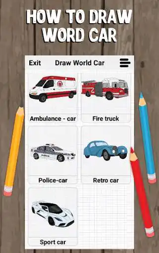 Play How to Draw : Sports Cars, Ambulance, Humans  and enjoy How to Draw : Sports Cars, Ambulance, Humans with UptoPlay