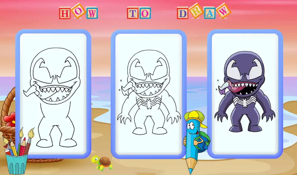 Play How to Draw Venom  Carnage as an online game How to Draw Venom  Carnage with UptoPlay