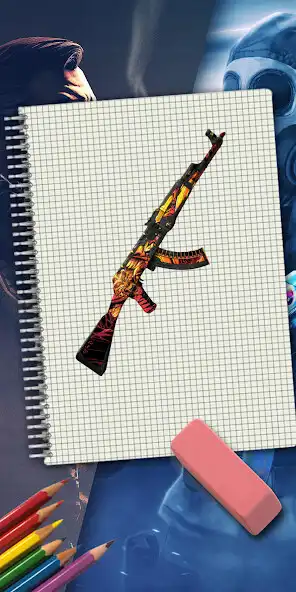 Play How to draw Weapons - AK 47  and enjoy How to draw Weapons - AK 47 with UptoPlay