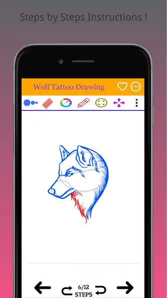Play How to Draw Wolf Tattoo Easily as an online game How to Draw Wolf Tattoo Easily with UptoPlay