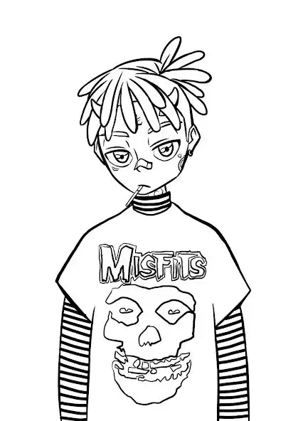 Play How to Draw XXTentacion as an online game How to Draw XXTentacion with UptoPlay