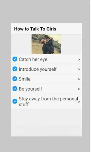 Play How To Talk To Girls You Like as an online game online How To Talk To Girls You Like with UptoPlay com.hunter.stone.howtotalktogirls Play How To Talk To Girls You Like as an online game How To Talk To Girls You Like with UptoPlay