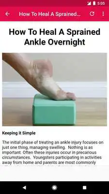Play How To Treat A Sprained Ankle