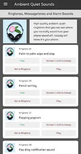 Play HQ Ringtones Ambient Quiet Sounds  and enjoy HQ Ringtones Ambient Quiet Sounds with UptoPlay