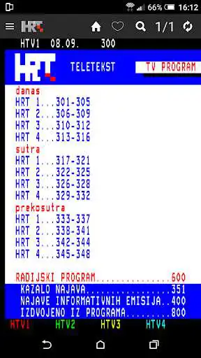 Play HRT Teletekst as an online game HRT Teletekst with UptoPlay