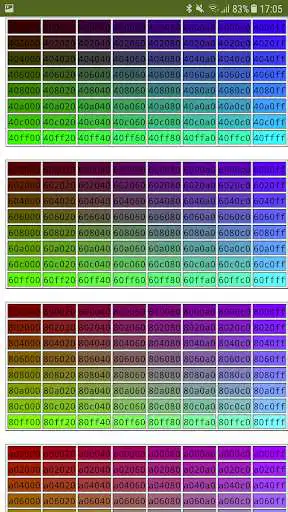 Play HTML COLOR CODES - COLOR CHART as an online game HTML COLOR CODES - COLOR CHART with UptoPlay