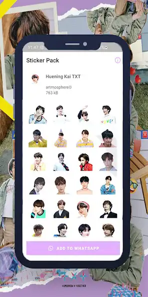 Play Huening Kai TXT WASticker  and enjoy Huening Kai TXT WASticker with UptoPlay