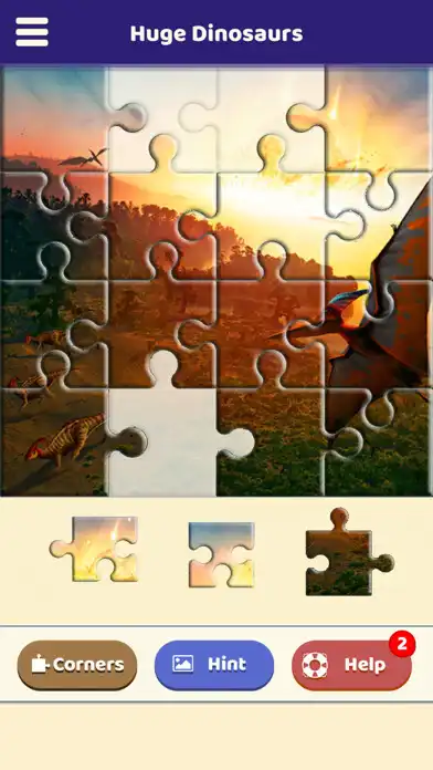 Play Huge Dinosaurs Puzzle as an online game Huge Dinosaurs Puzzle with UptoPlay