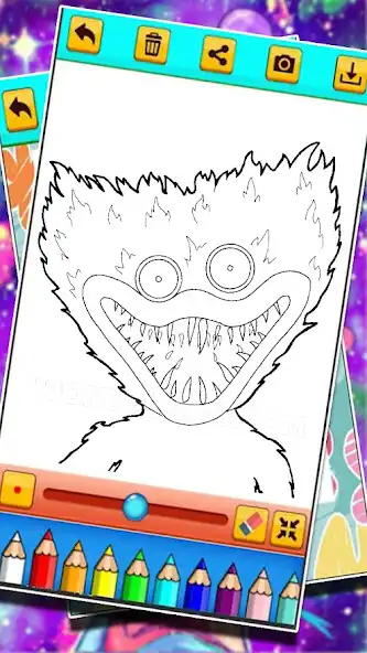 Play Huggy Coloring Wuggy Playtime  and enjoy Huggy Coloring Wuggy Playtime with UptoPlay