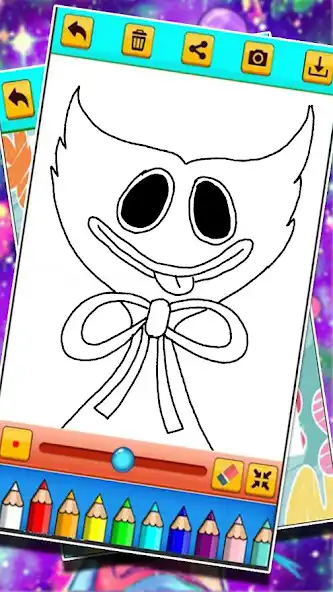 Play Huggy Coloring Wuggy Playtime as an online game Huggy Coloring Wuggy Playtime with UptoPlay