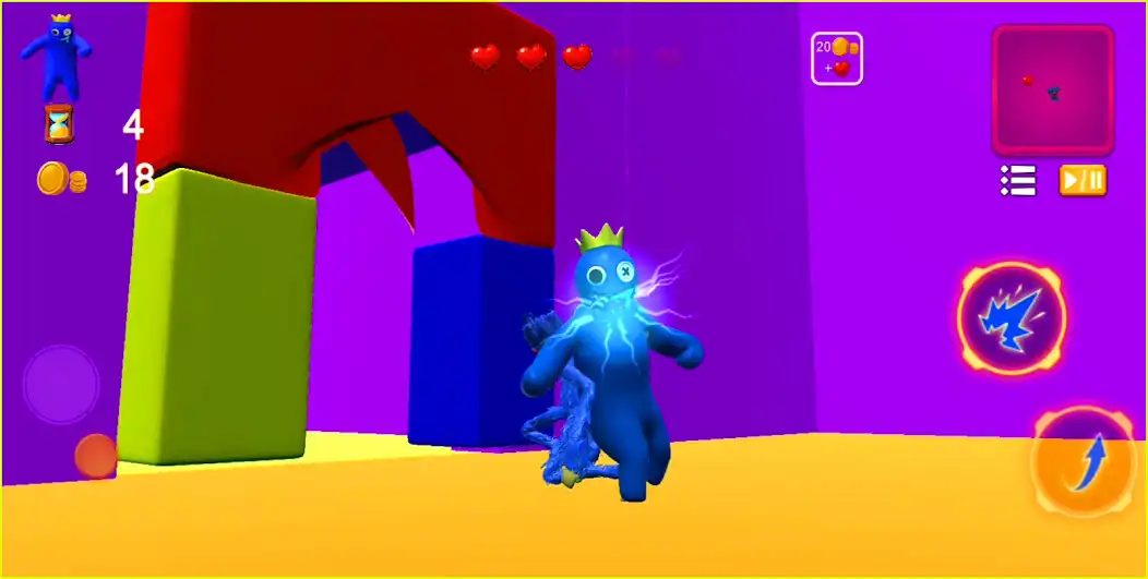 Play Huggy Escape Rainbow Friends  and enjoy Huggy Escape Rainbow Friends with UptoPlay