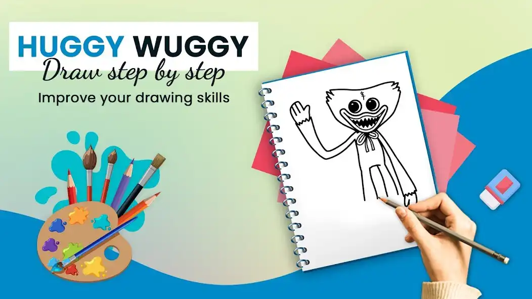 Play Huggy Wuggy Draw Step By Step  and enjoy Huggy Wuggy Draw Step By Step with UptoPlay