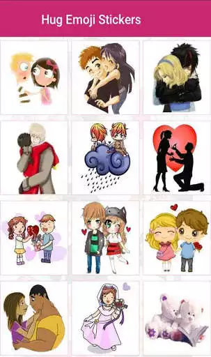 Play Hug Me Emoji Love Stickers