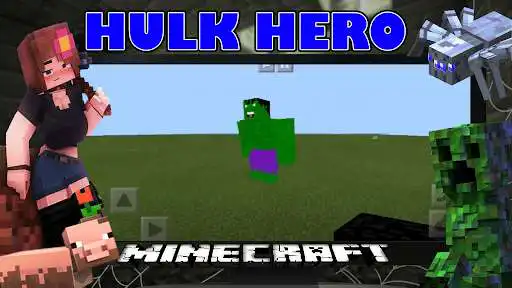 Play Hulk Hero Minecraft Mod Addon as an online game Hulk Hero Minecraft Mod Addon with UptoPlay