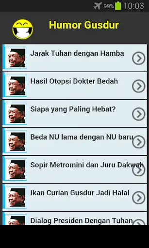 Play APK Humor Gusdur  and enjoy Humor Gusdur with UptoPlay com.WahyuHidayat.humorGusdur