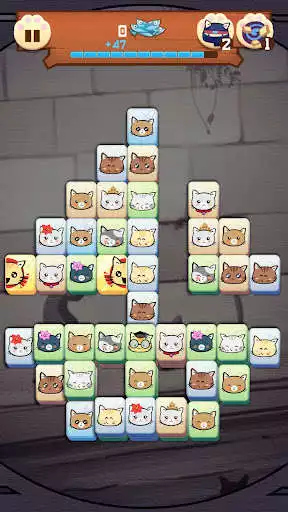 Play Hungry Cat Mahjong HD as an online game Hungry Cat Mahjong HD with UptoPlay