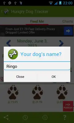 Play Hungry Dog Tracker  Reminder